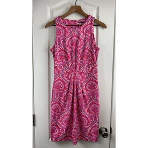 J. McLaughlin Womens Small Pink Paisley Sleeveless Knee Length Dress
